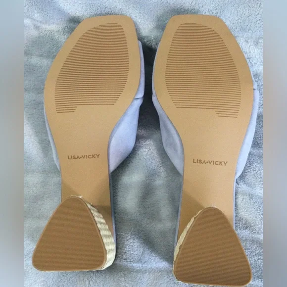 Lisa Vicky Impress Lavender Block Heeled Suede Sandal Size 9M - Picture 7 of 13